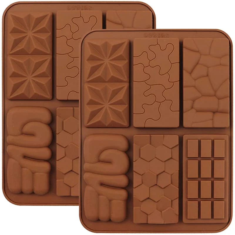 6 in 1 stampi in Silicone per barrette di cioccolato smontabili in Silicone per cera si scioglie antiaderente stampo per barrette proteiche ed energetiche fatto in casa