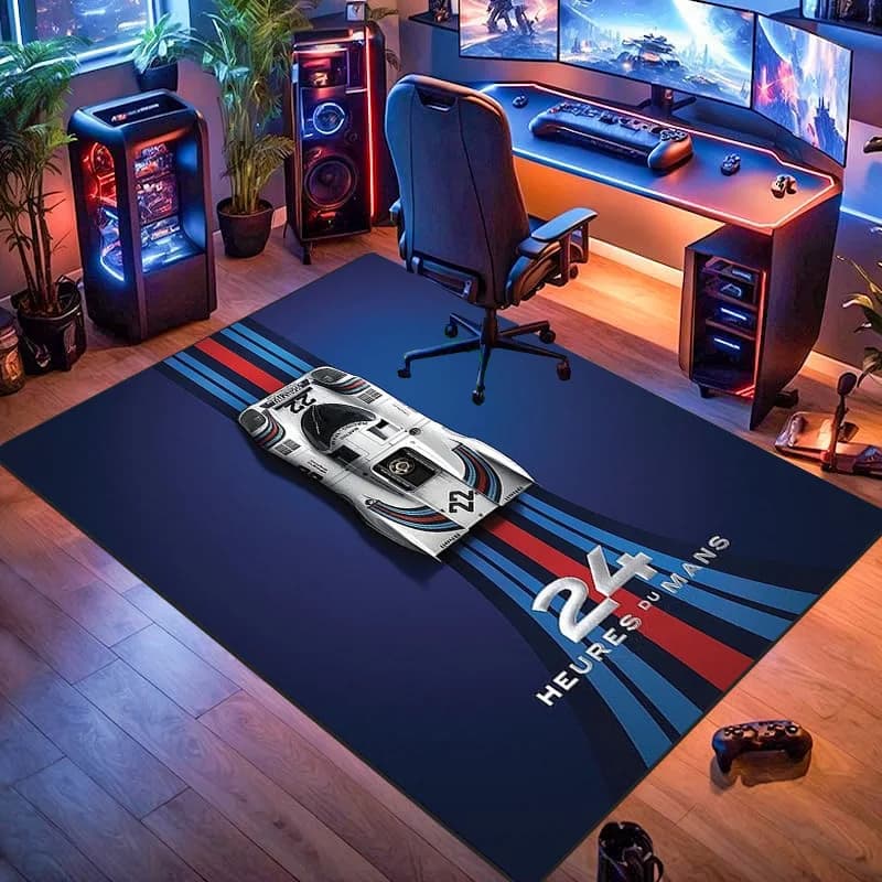 24 Heures du Mans Racing Rug Flannel Non Slip Doormat Home Decor Soft Absorbent Floor Carpet Gift For Gamer Room Bedroom Office