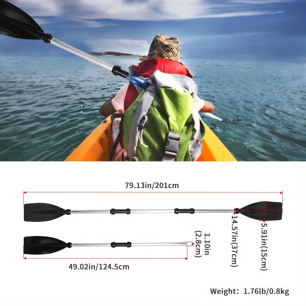 Pagaia per barca Pagaia per canoa Pala staccabile a costine Pagaie per kayak Galleggiante Pagaia per canoa per barca Kayak Canoa Zattera Surf