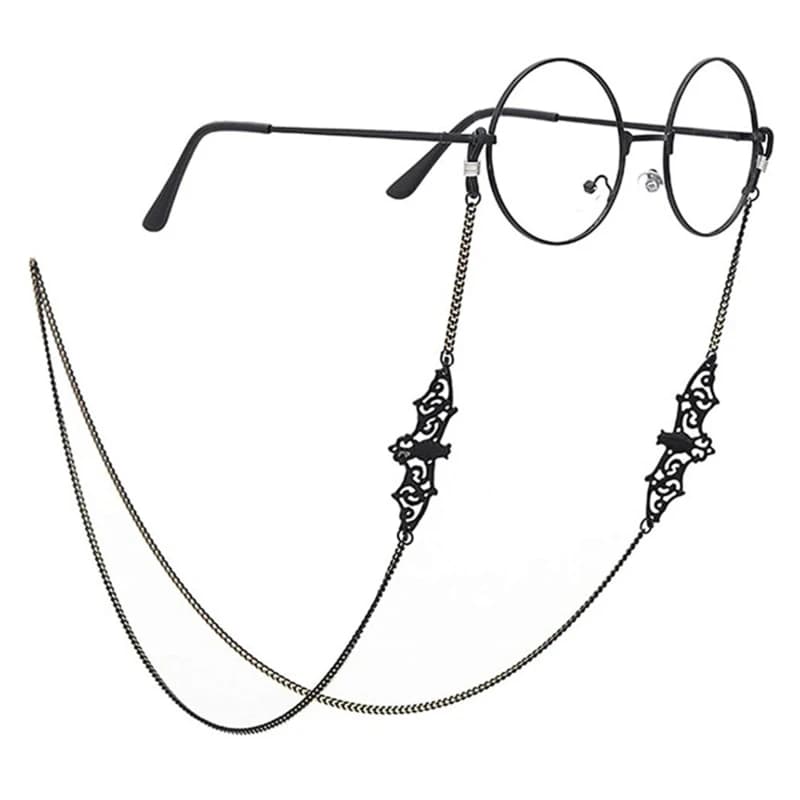 Catenelle per Occhiali con Perline a Pipistrello, Catenelle Vuote per Occhiali, Catenelle per Occhiali da Sole, Cinghie Porta Occhiali, Accessori da Collo