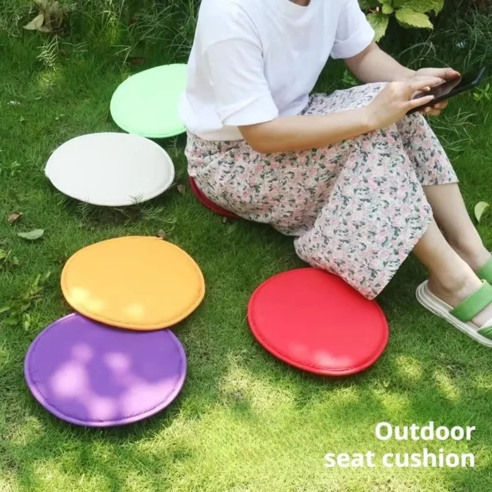 Thickened Sponge Round Chair Pad 30*30CM Washable Stool Cushion With Drawstring Candy Color Circular Chair Cushion Washable