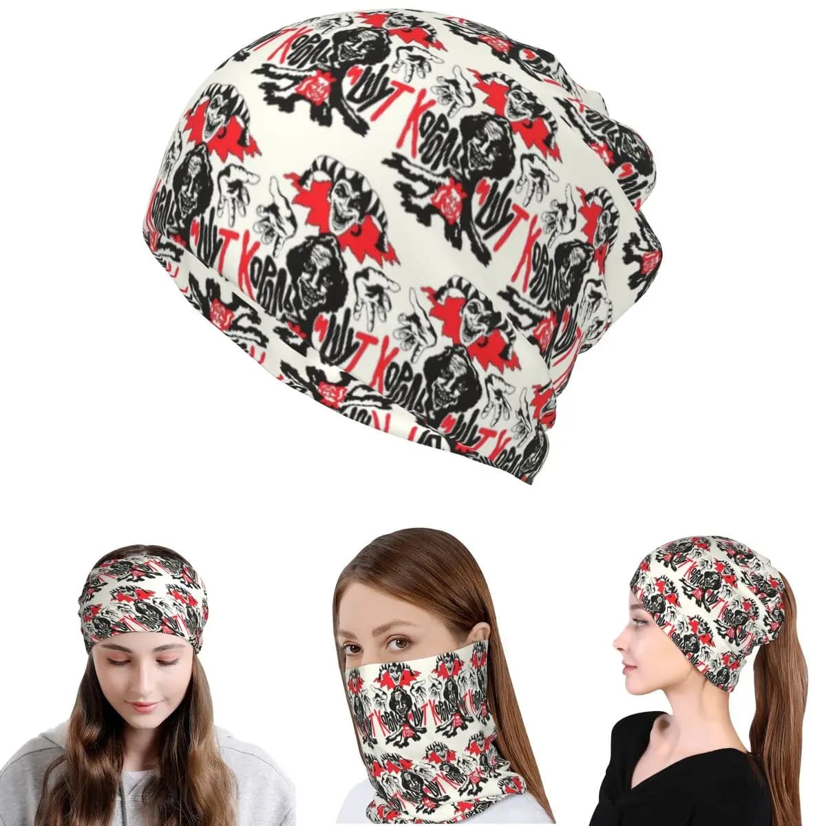Russian Korol I Shut The King And Jester Bandana Copricollo Maschera Sciarpa Calda Maschera per il viso Berretto Cappello per Uomini Donne Adulti Tutte le stagioni