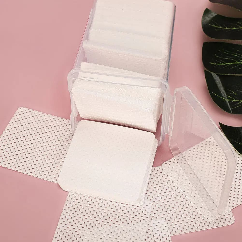 2 Boxes of Premium Cotton Drawings Softs Without Eyelashes for Cleaning, Disposals for Removement of the Nail Polish, Clips for Collar Extension Eyelashes, Nail Art