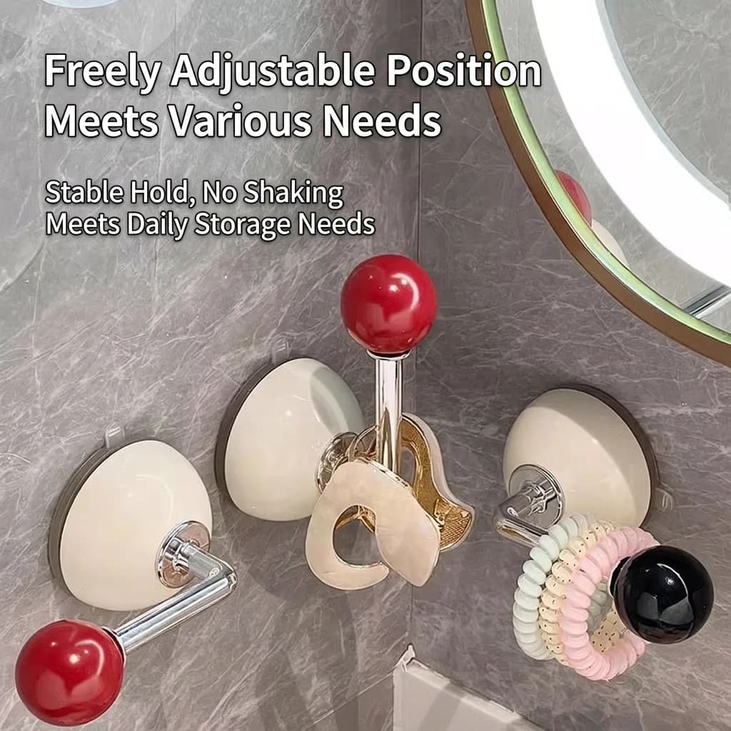 Gancio a ventosa da parete senza foratura Dopamine Hook per accessori e fermagli per capelli, organizer da bagno