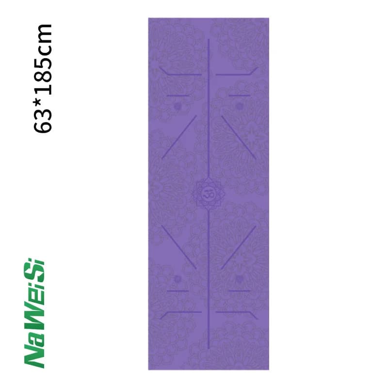 New Yoga Mat 63*185cm in Microfiber, Soft and Breathable, Foldable, with Colored Print, Non-slip and Absorbent