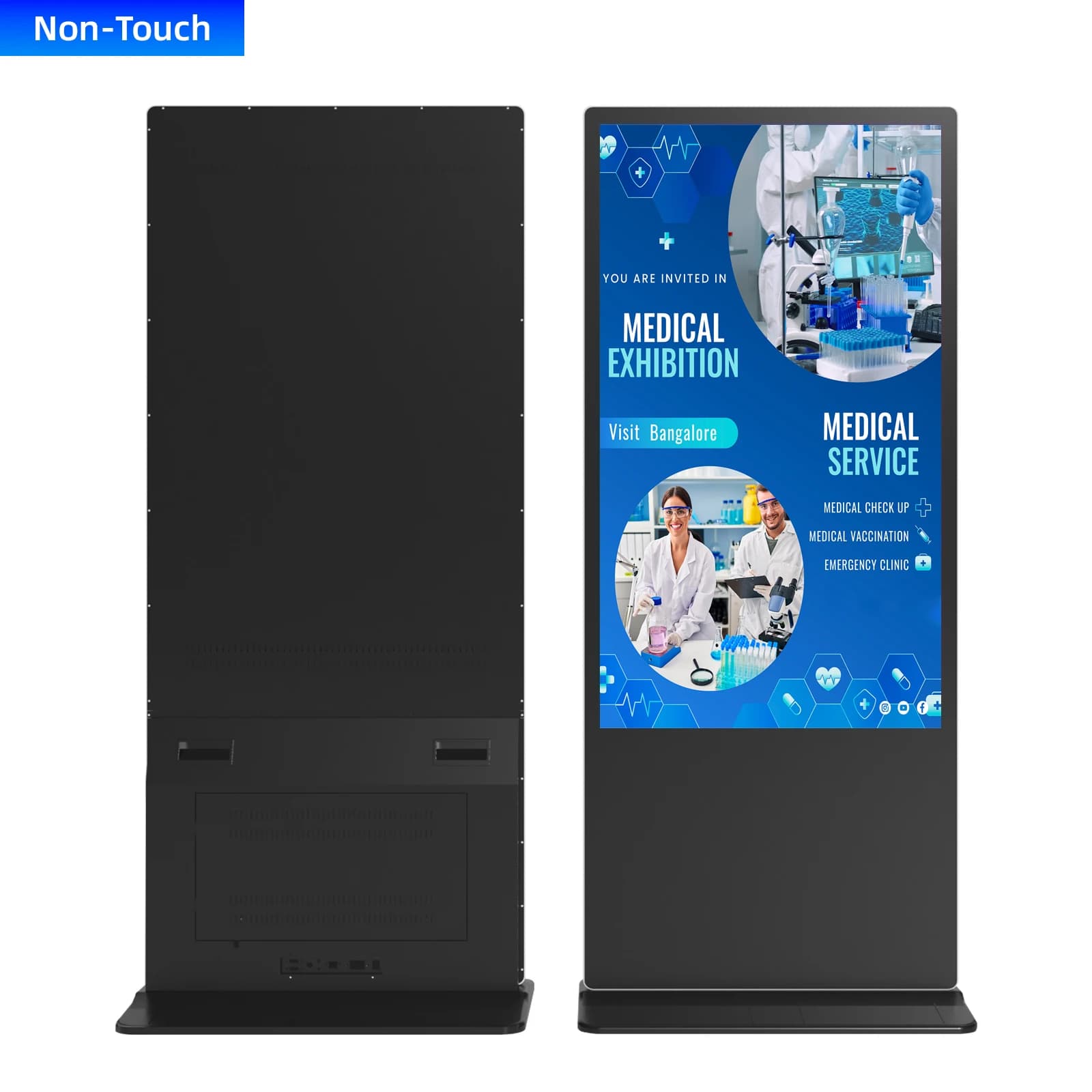 LCD Monitor for Digital Signage 32 43 50 55 65 Inch, Video Display with Advertising Floor Support