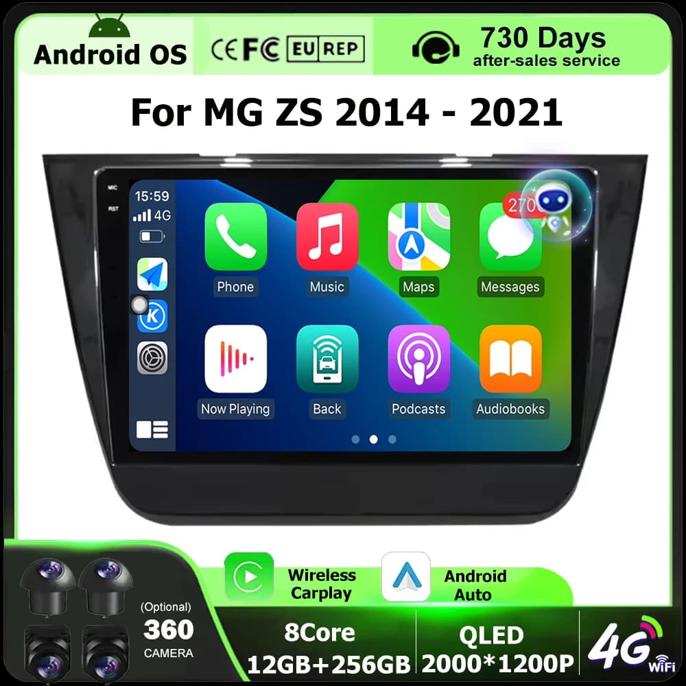 10 pollici Per MG ZS 2014-2021 Android 16 Auto Car Radio Lettore video multimediale Navigazione GPS Carplay WIFI Bluetooth Touch Screen