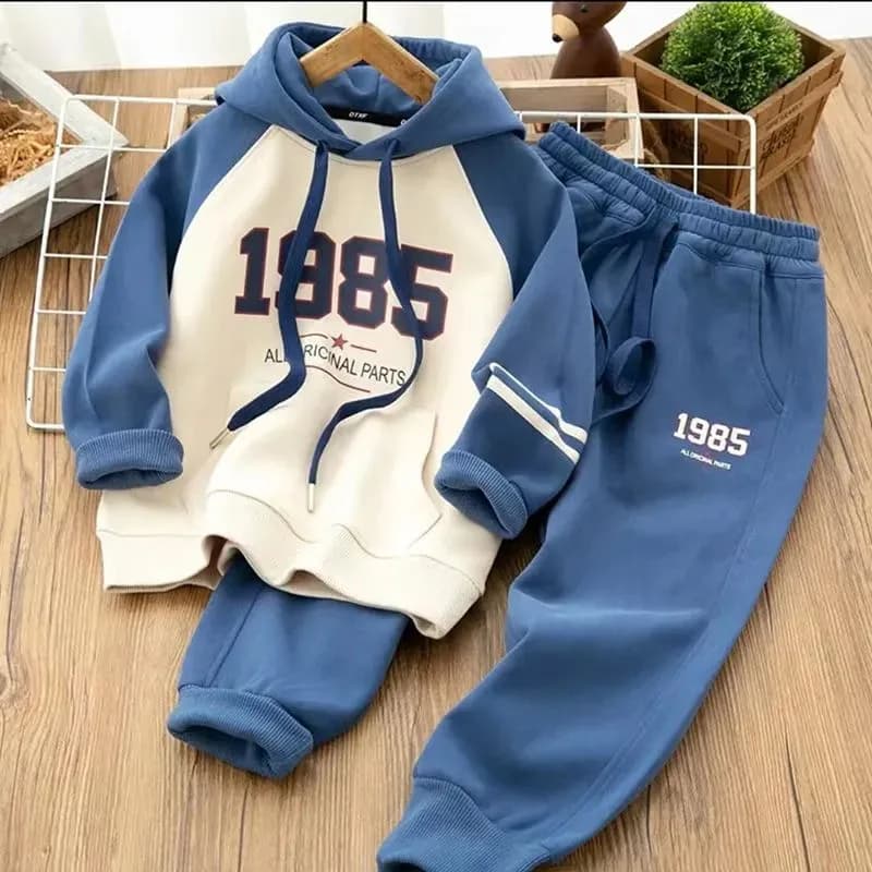 Tuta per bambini per set da ragazzo per bambini Ragazzi con cappuccio e pantaloni 2 pezzi Set di abiti Junior Kids 3 4 6 8 10 12 anni 2024 Nuovo