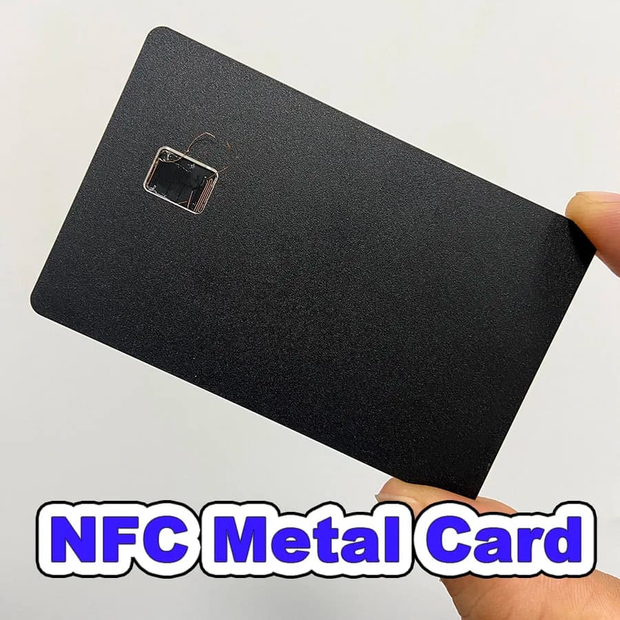 scheda metallica nfc stampa uv personalizzata e slot per schede laser in acciaio inossidabile pagamento senza contatto Doppia interfaccia Con antenna build-i