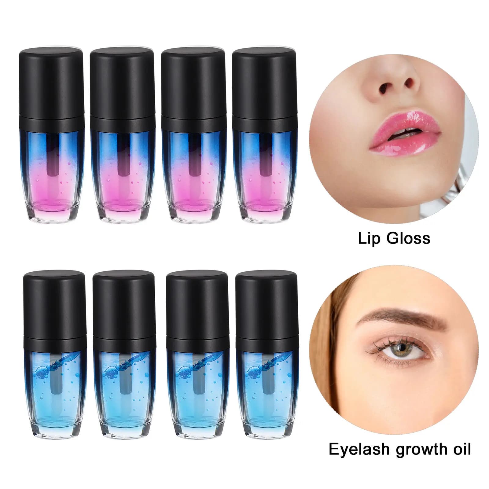 10 Pezzi Tubetti Trasparenti per Lucidalabbra, Vuoti, in Plastica, per Rossetto e Mascara (ABS)