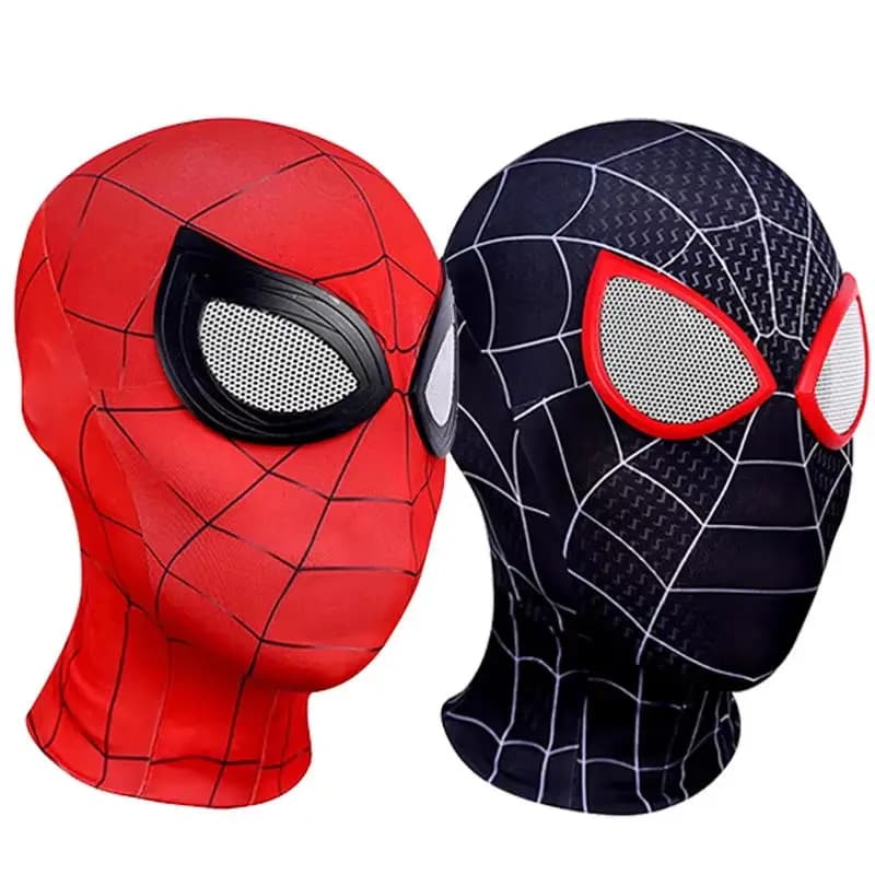 Spider Man Maschere Supereroe Miles Morales SpiderMan Maschera Cosplay per Adulti Ragazzi Ragazze Carnevale Halloween Costume Cosplay Puntelli
