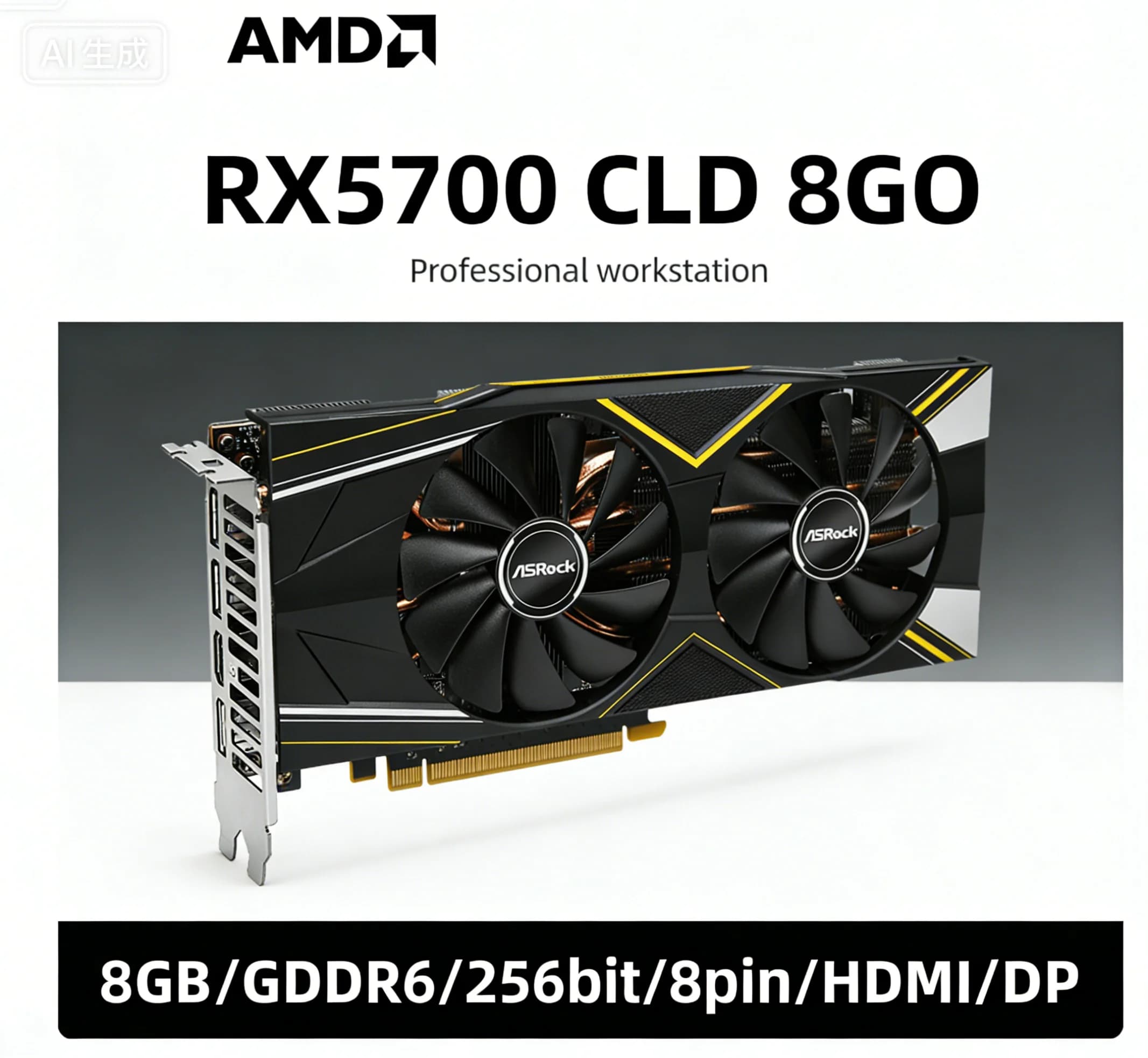 Scheda grafica AMD Radeon RX 5700 CLD 8GO & RX 5700 XT TCX 8GP & STRIX RX5700XT O8G GAMING 8GB GDDR6 256-bit per PCI-E4.0 HDMI DP