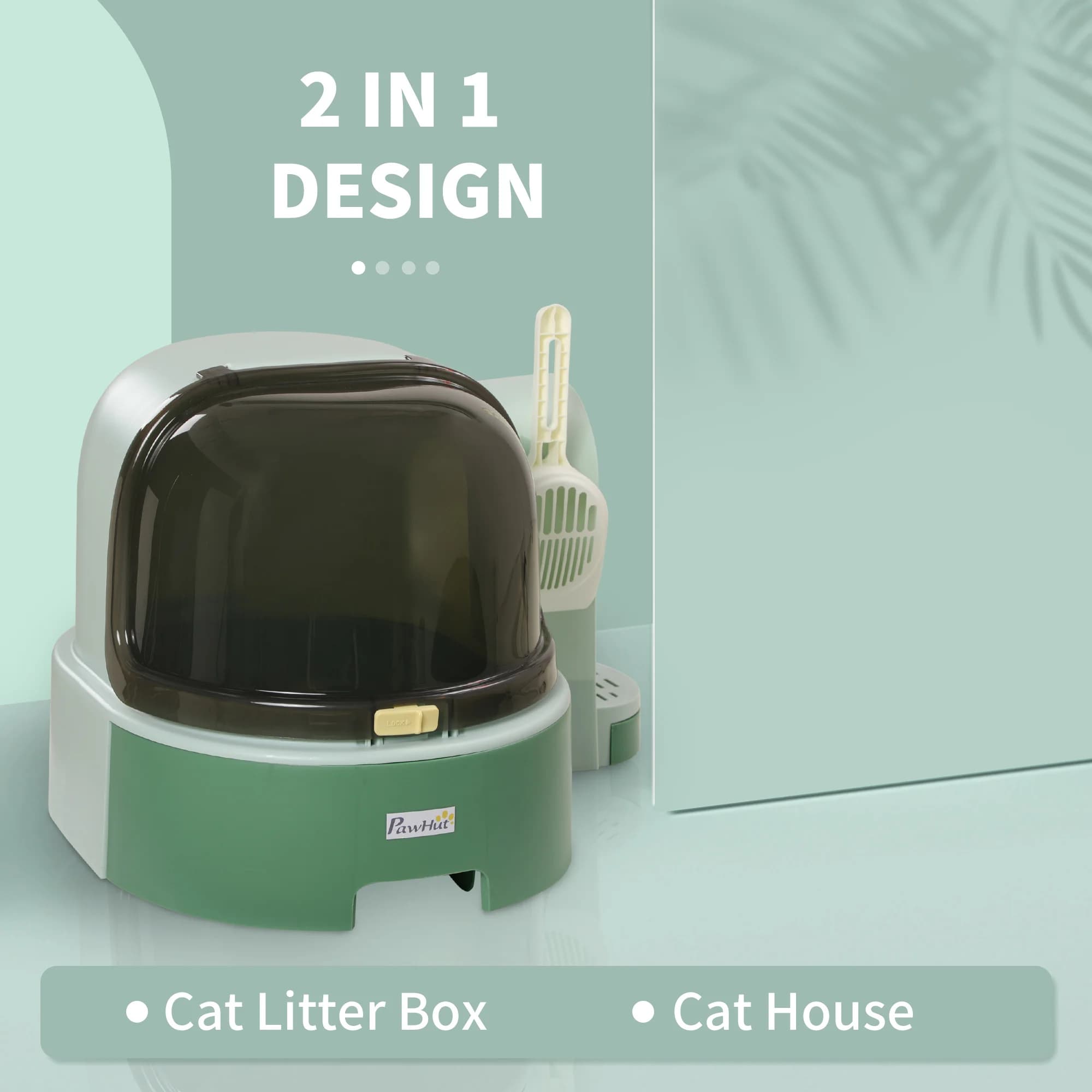 Lettiera per gatti a capsula spaziale con vassoio rimovibile, copertura frontale, gradini per il controllo della lettiera, lettiera chiusa per gatti fino a 4,5 kg
