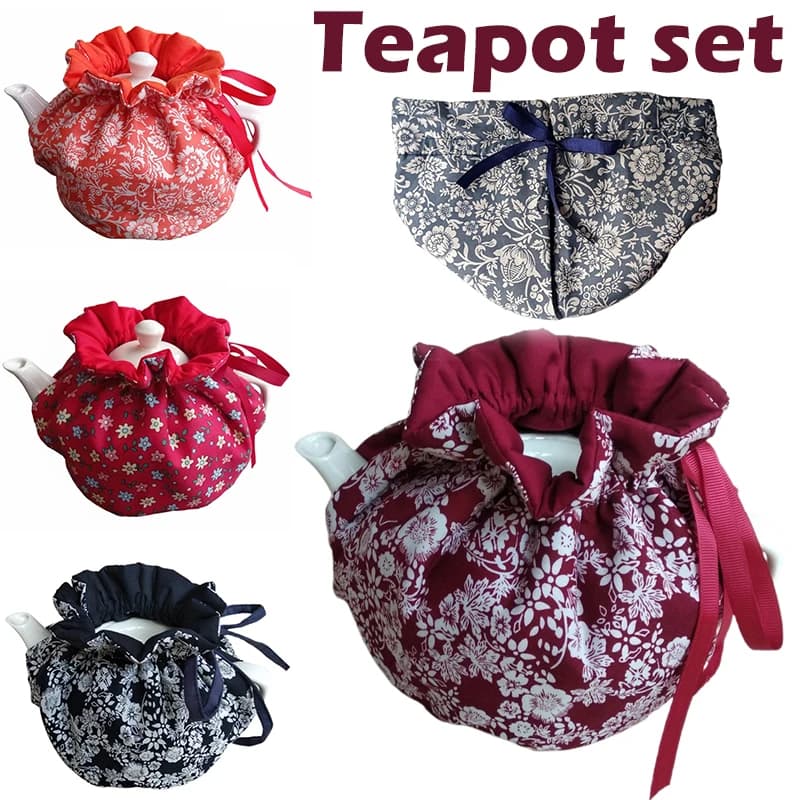 Teiere floreali Vintage copertura antipolvere tè cozy Kettle Cover isolamento e tenere al caldo per la casa