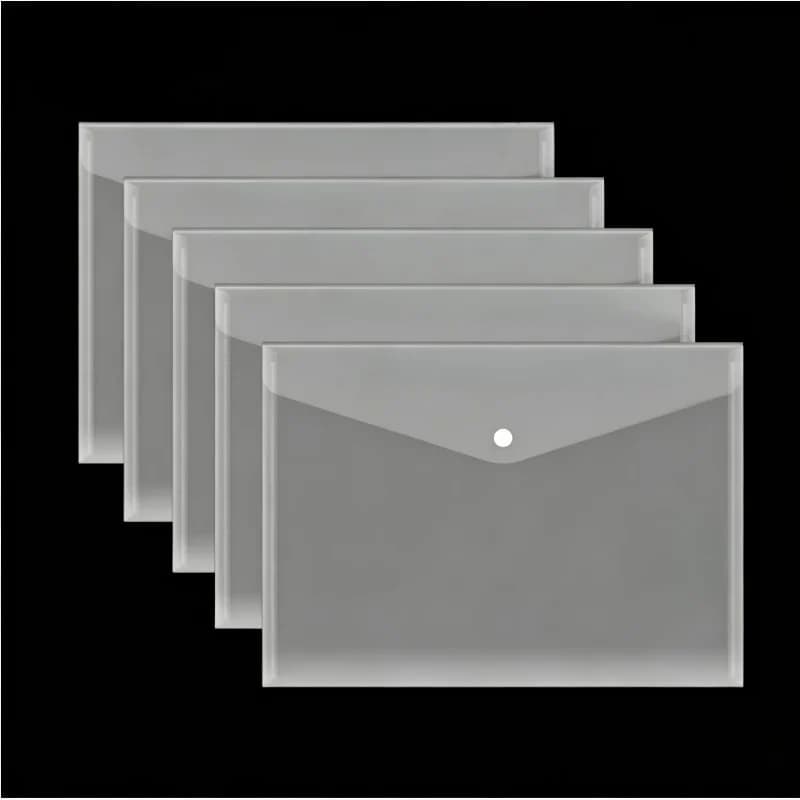 10pcs Plastic File Folders with Snap Closure - Document Pouches Suitable for School,Office,Snap Closure Folder Protectors