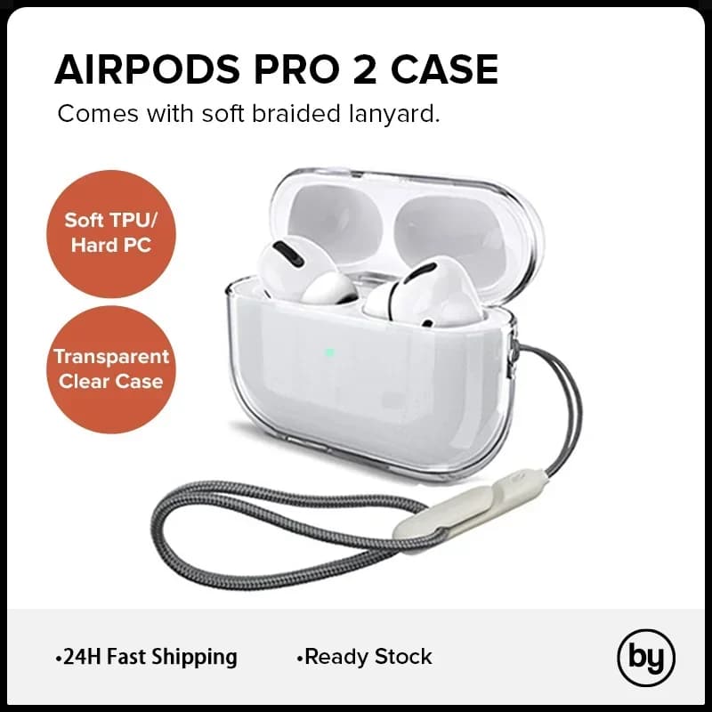 Custodia trasparente per AirPods 3 2 1 Pro Pro2, cover protettiva morbida in TPU per auricolari wireless, guscio per Air Pods Pro 2