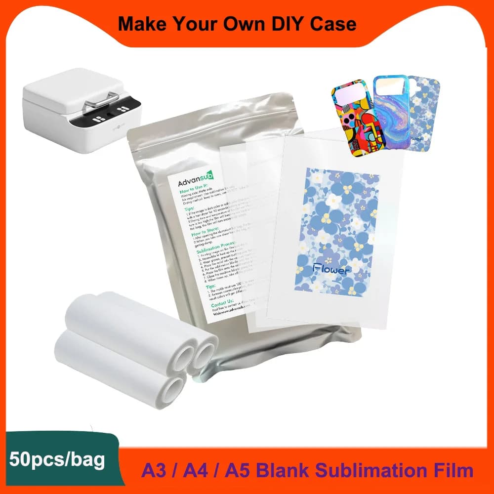 HTVRONT 3D Blank Film Sublimation Paper Vaccum Machine Custom Heat Pres for iPhone 18 Pro 18ProMax 17 Diy Image Back Cover Case