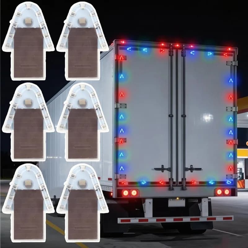 Luce Stroboscopica a LED Solare Impermeabile a Forma di Freccia, Lampada di Avvertimento di Sicurezza per Auto, Moto, Bici, Autoadesiva, per Costruzioni e Emergenze