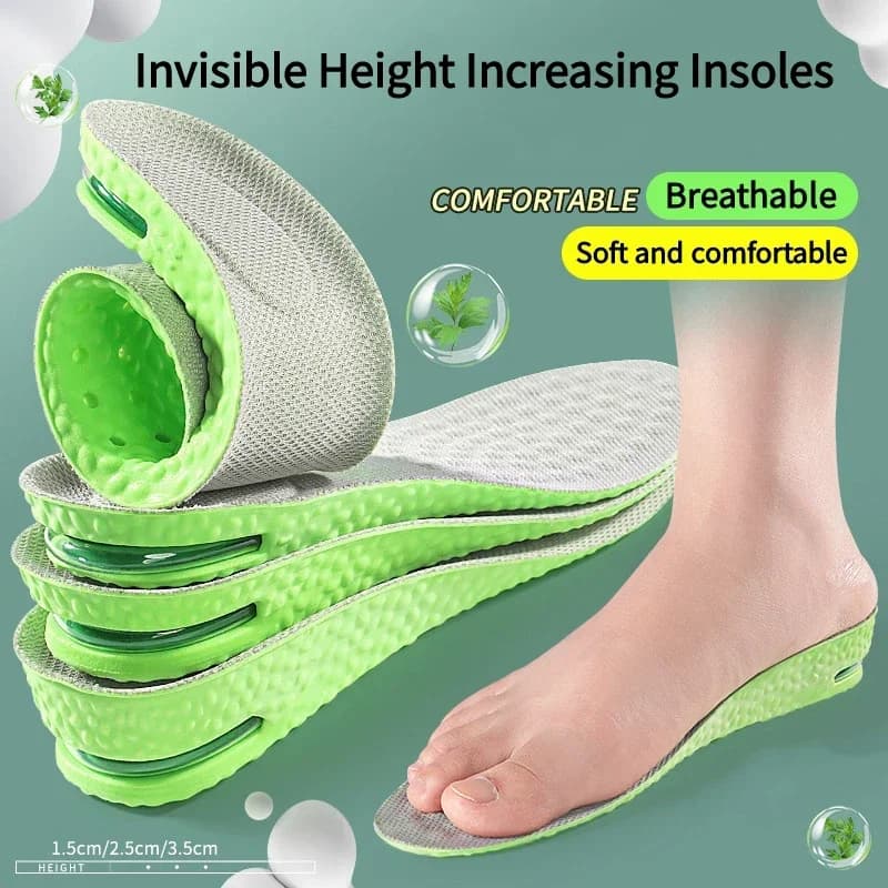 1 paio di nuove solette per il potenziamento dell'altezza del cuscino d'aria, traspiranti, per il sudore e antiodore, ammortizzanti, per scarpe sportive