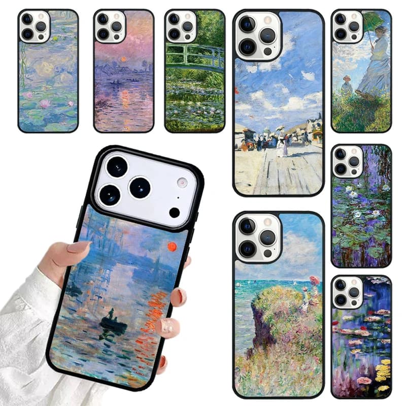 Claude Monet Cool Phone Case For iPhone 17 16 15 14 13 12 11 Pro Max 17air Shockproof Cover Fundas