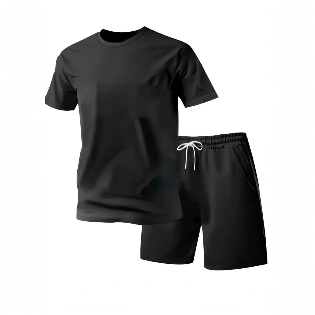 Men's Sports Equipment: T-Shirt to Sleeves Court and Shorts in Polyester, Set Casual Versatile in Two Pieces for Young