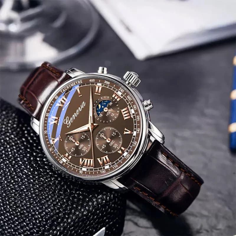 Orologio da polso al quarzo con cinturino in pelle PU da uomo di moda semplice Orologi per il tempo libero Masculino Relogio Orologio maschile Outdoor Reloj Hombre