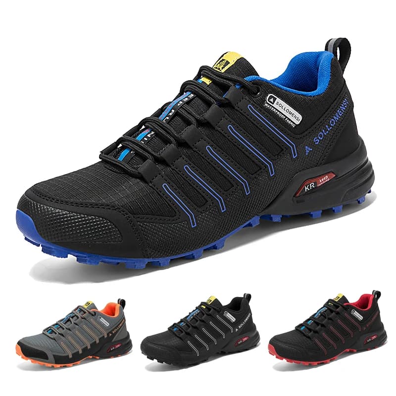 Scarpe da trekking impermeabili da uomo, scarpe da trail running antiscivolo, scarpe da outdoor, scarpe da wading, stivali da caccia con lacci