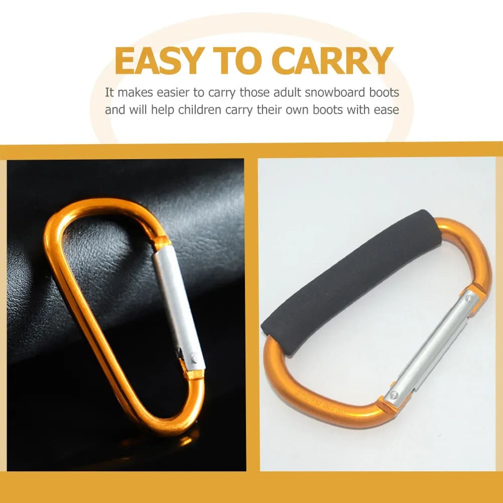 2Pcs Heavy Duty Carabiner Clip Skate Boots Carrying Hook Portable Roller Skating Hooks Outdoor Use Heavy Duty Carabiner Clip