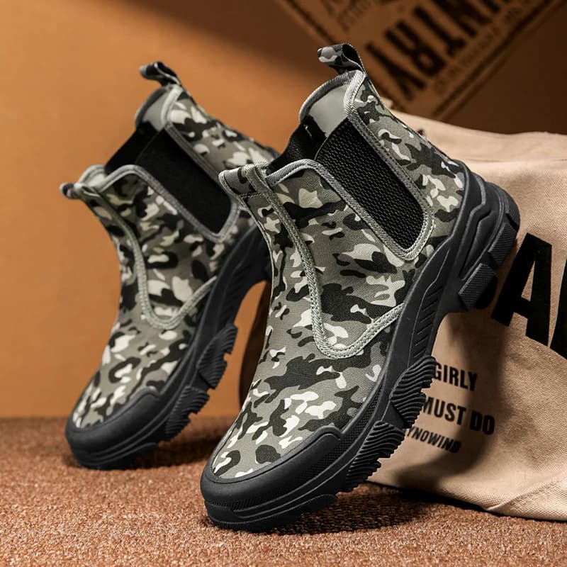Men Boots Casual Outdoor Desert Boots Autumn Fashion Camouflage Lace-up Platform Shoes Man Botas Masculina Zapatos Hombre