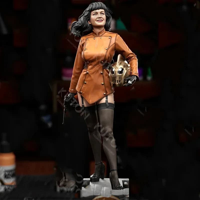 1/24 75mm 1/18 100mm Kit modello in resina Rocket Girl Figurine 1/24 7.5cm Figurina non verniciata verniciata RW-1271