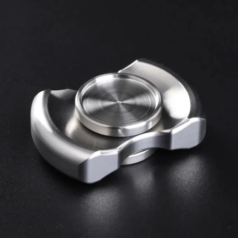 Mini Spinner a Doppia Lama in Acciaio Inossidabile, EDC Fidget Spinner, Tri-Spinner per Dita, Giocattolo Antistress per Autismo, ADHD, Ansia
