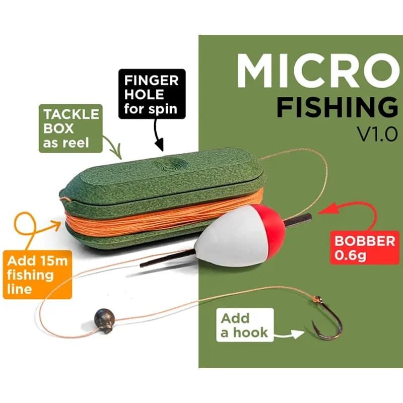 Pocket Tool Box: A small box of size equal to a finger, perfect for travel, survival in wild environments, camping and fishing suddenly.