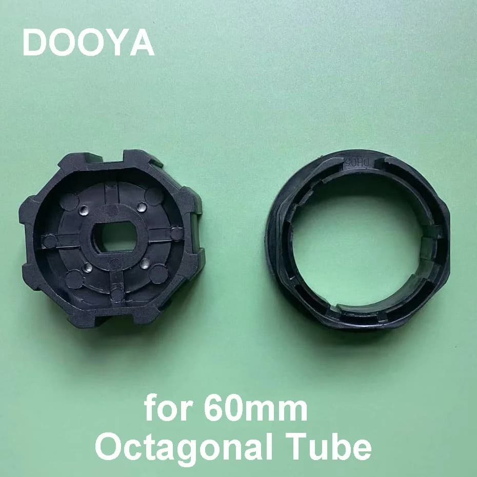 Crown+Drive Adapter for Motorized Rolling Blinds Awning,for A-OK Dooya Tuya Tubular Motor Diameter 45mm,Dia 60mm Octagonal Tube