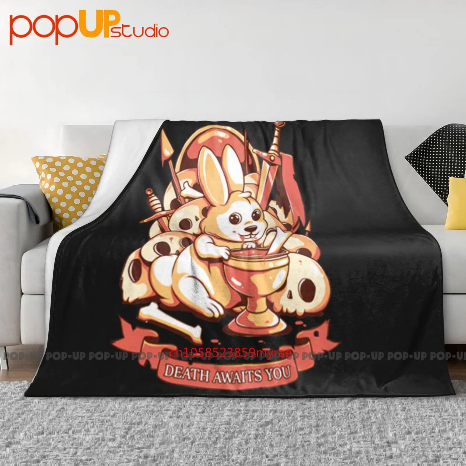 Killer Rabbit Iii Coperta ultra morbida trapunta invernale Copridivano Copriletto