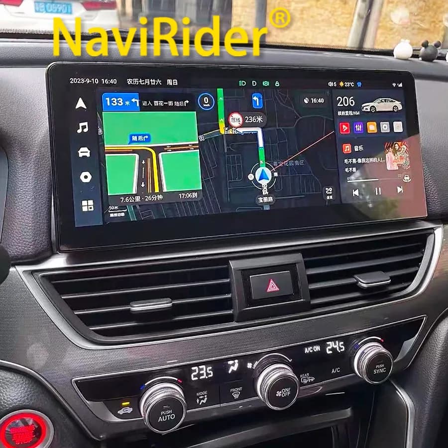 Schermo QLED Android 15 da 12.3 pollici per Honda Accord 10 2018 - 2021 Lettore video multimediale Autoradio Navigazione GPS Carplay 5G DSP
