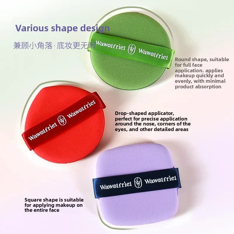 Set of 9 Pieces with Box, Air Bearing, Super Soft Double Face Sponge, Beauty Blender, Marshmallow Sponge, Professional Tool for Dry and Humid Make-up