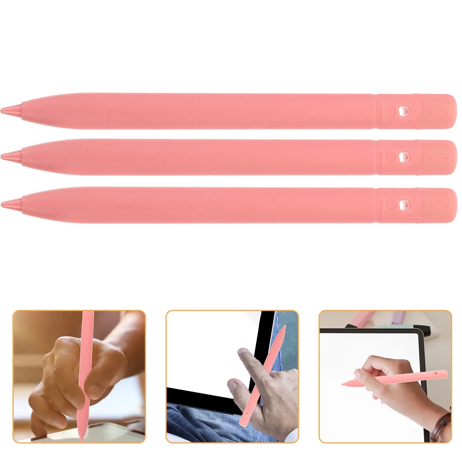 3Pcs Premium LCD Tablet Writing Pen 8.5inch 10Inch 12Inch Erasable Stylus for Early Education Drawing Practice Word Memorization