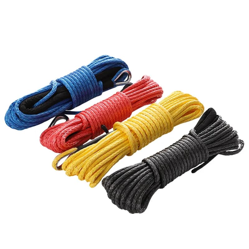 High tensile synthetic winch rope 6mm 15m UV resistant for marine trailer and small winch systems