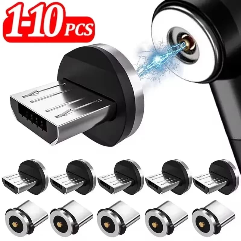 1/5/10 Pezzi Adattatore Magnetico USB-A Tipo C per Cavo di Ricarica Rapida Samsung Magnet Charger 360 ° Connettore a Rotazione di Gradi