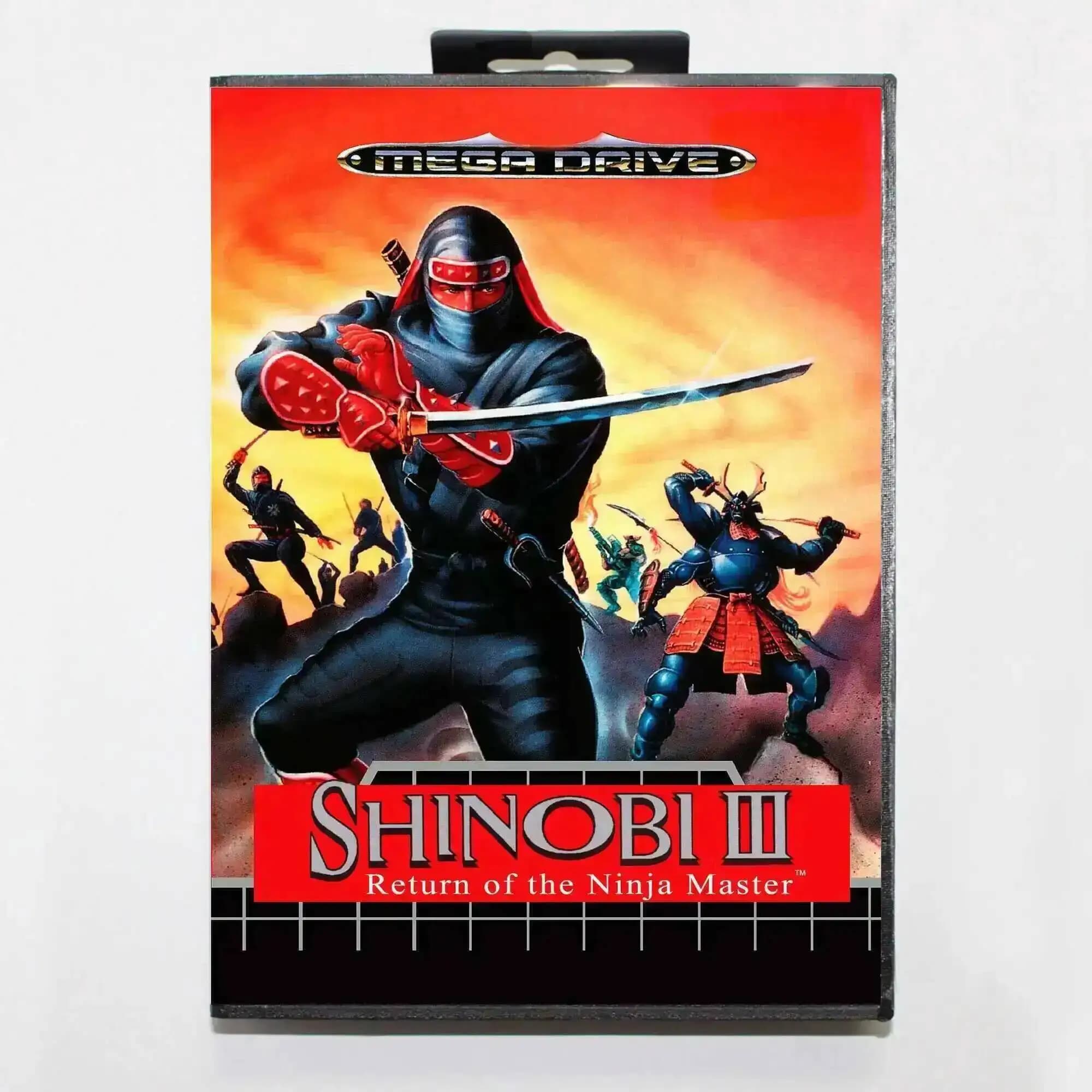 Shinobi 3 Return Of The Ninja Master MD Game Card con scatola EUR per sistema Sega Megadrive Genesis a 16 bit