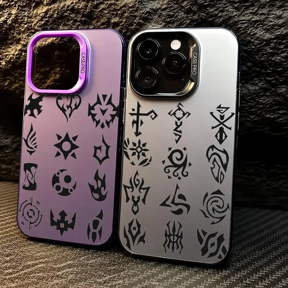 Game UI Icon Element Phone Case iPhone 11/12/13/14/15/16/17 Pro Max Aurora TPU Case Shockproof Slim Stylish Cover