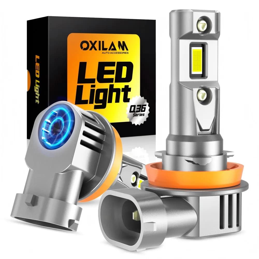 2Pcs Turbo H8 H9 H11 LED Headlight Bulbs Canbus Error Free 1:1 Mini Size No Adapter Needed H8 LED Car Head Lamp 12V 6500K White