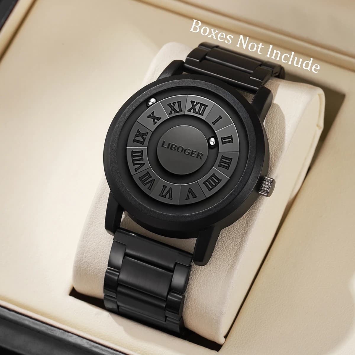 Orologio al quarzo da uomo d'affari con sospensione magnetica alla moda, quadrante Roma, orologi da uomo, orologio Relogio Masculino (senza scatola)
