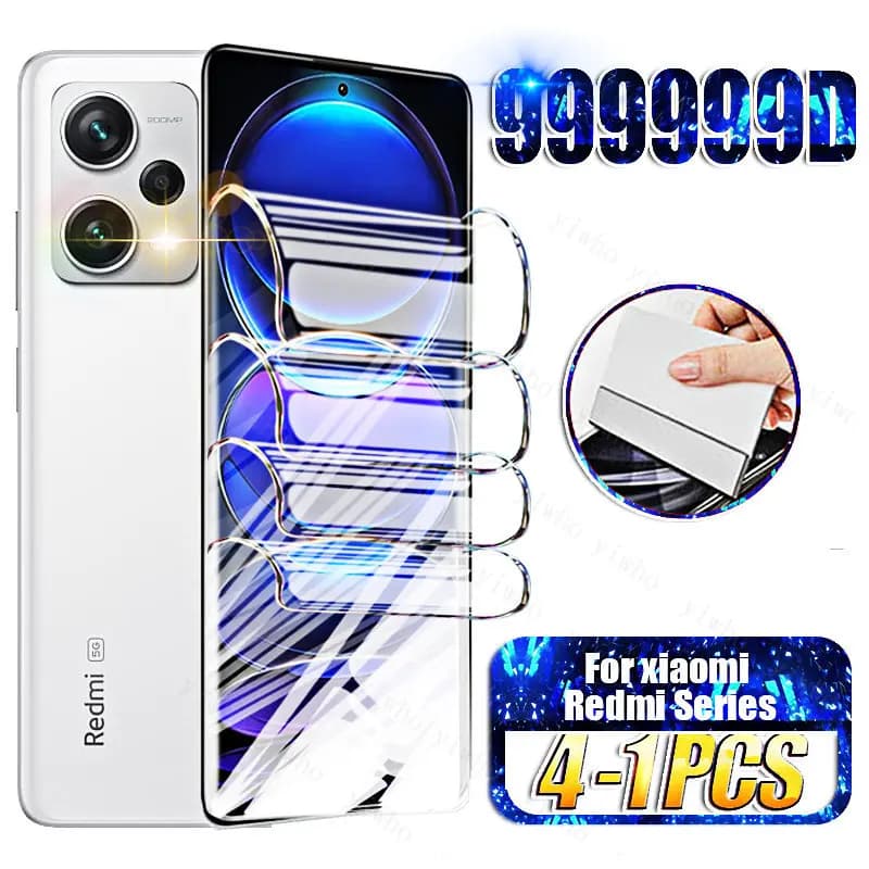 4-1 pezzi pellicola idrogel per Xiaomi Redmi Note 12 11 10 9 8 Pro Plus T 10a 10c 9a 9c 9t protezioni schermo pellicola morbida senza vetro 5G