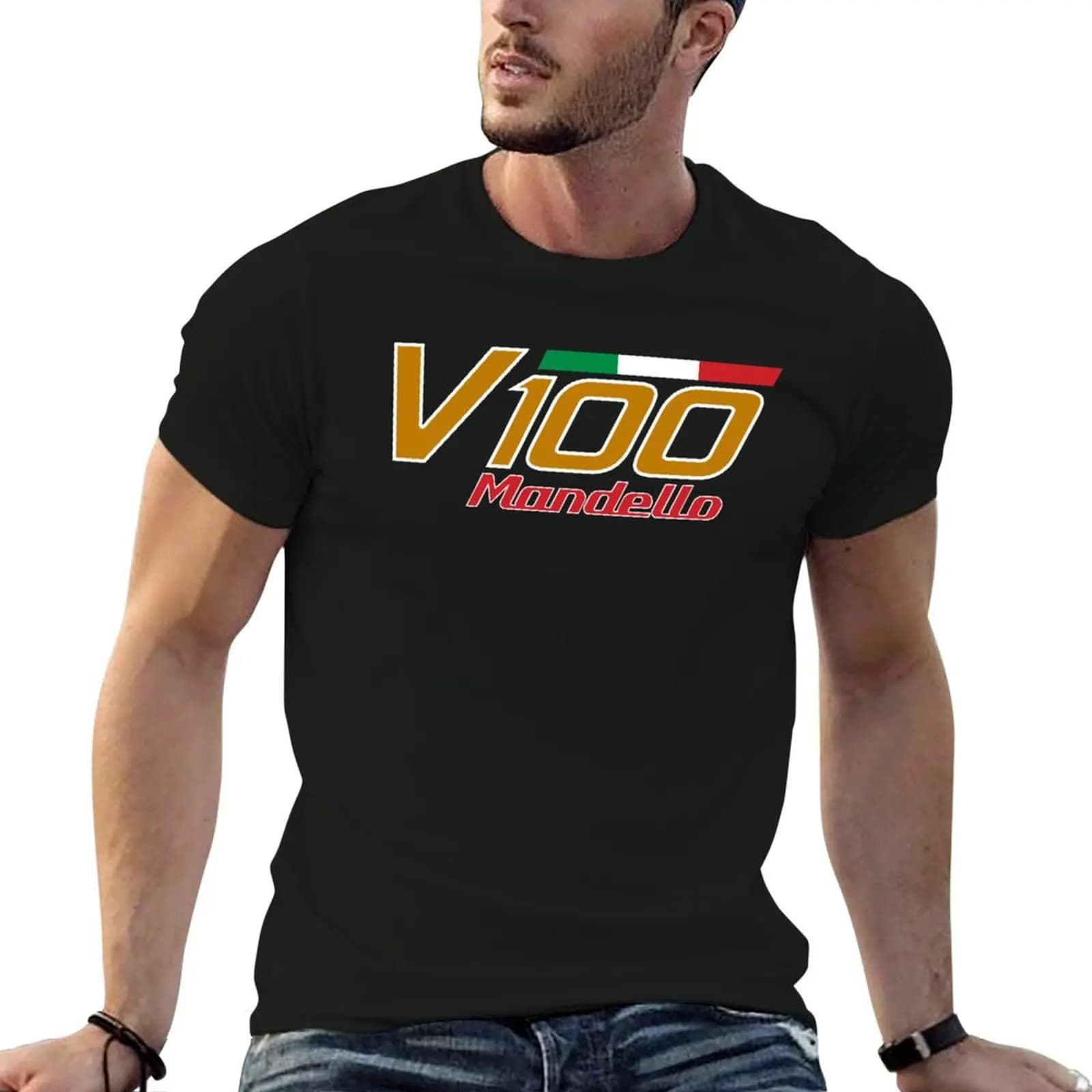 V100 Mandello T-Shirt t shirts for man graphic vintage man t shirt heavy cotton t shirt for man T-shirt