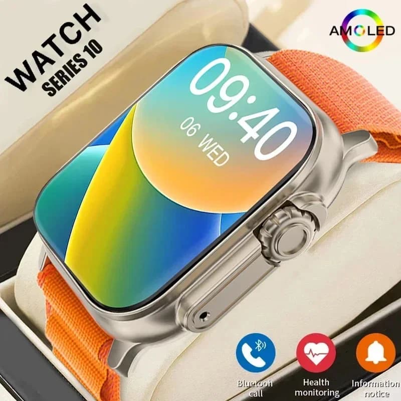 Nuovo Orologio 10 Ultra Smart Watch 49mm 2024 Nuovo NFC Uomo Donna GPS Track Chiamata Bluetooth BT Giochi musicali Ricarica wireless Smartwatch