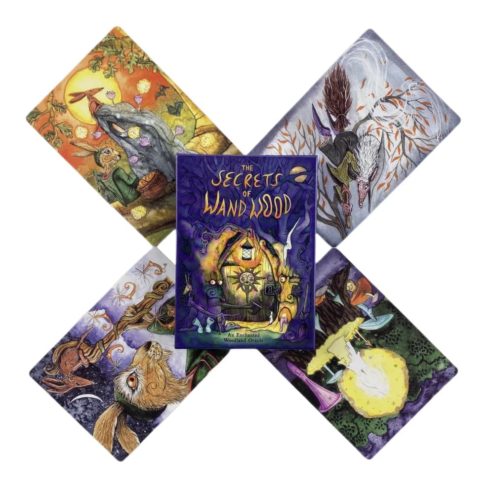 I segreti di Wand Wood Oracle Cards A 44 tarocchi English Visions divinazione Edition Deck Borad Playing Games
