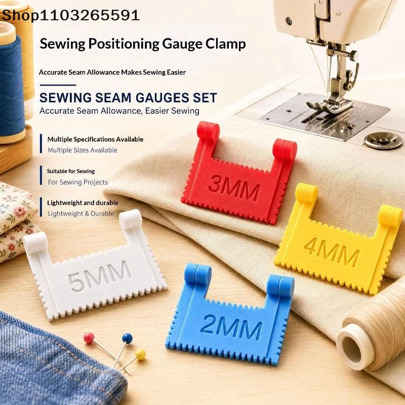 3Pcs Plastic Sewing Seam Gauges Set With Multiple Sizes Accurate Seam Allowance For DIY Sewing Clothing Crafting Projects
