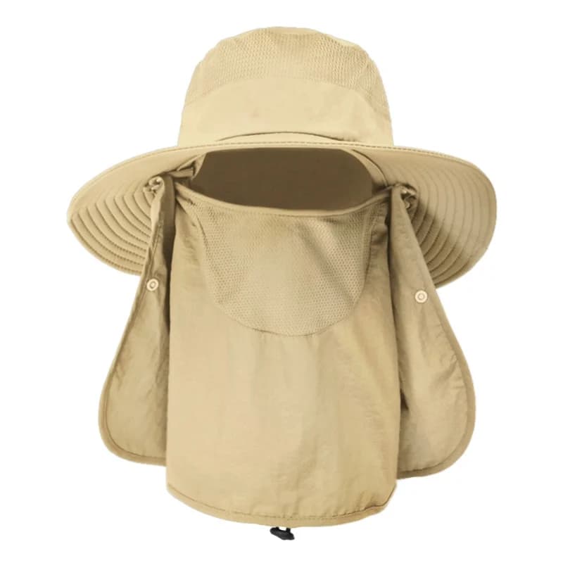 Cappello da sole con protezione UV, tesa larga, protezione per il collo e il viso, cappello multifunzionale per escursioni, pesca, spiaggia