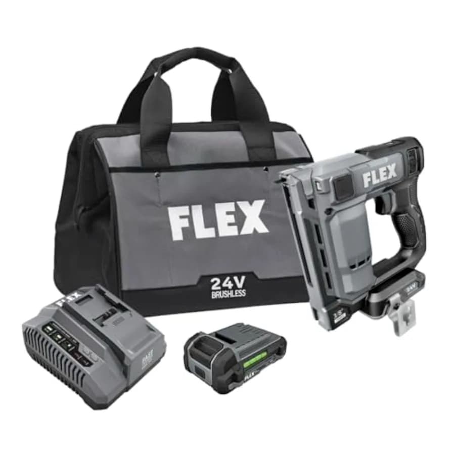 Kit Sparachiodi a Corona Senza Fili 24V Brushless da 3/8 di Pollice con Batteria al Litio da 2.5Ah e Caricabatterie Rapido da 160W - FX4521-1A
